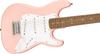 Электрогитара Squier Mini Laurel Shell Pink с мягким футляром Stratocaster®, накладкой грифа,
