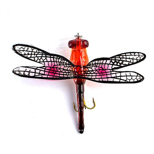 1PC Fishing Bait Lure Hook Weight Dragonfly Floating Fly Fishing Lure 6g 75mm Artificial Bait for Trolling Hard Lure Hook Lure