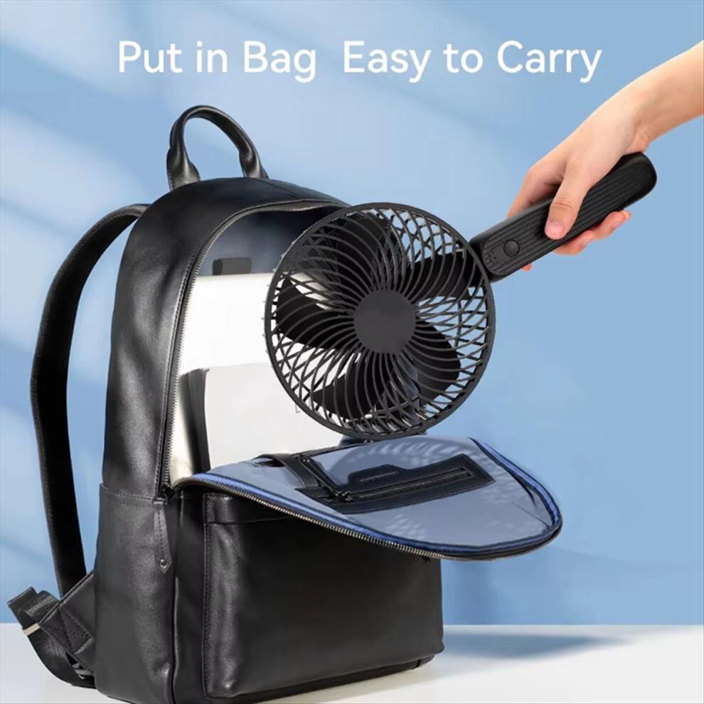 6 Inch 10000mAh Handheld Rechargeable Mini Fan Foldable Handle Silent Strong Wind USB Fan for Home Room Outdoor Travel