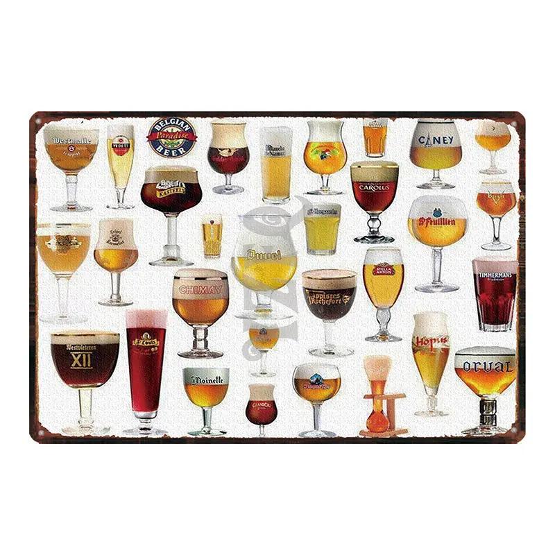 Орваль Шимэ Вестмалле Шуфф Металлическая жестяная вывеска Винтажная тарелка Для Бара Клуба Стены Паба Ресторана Декор Дома Железный Постер DU-3599A