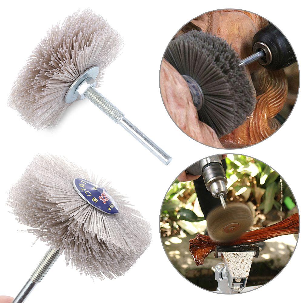 Polishing Grind Buff Abrasive Wire Grinding Deburring Grinder Flower Head Nylon Wheel Brush