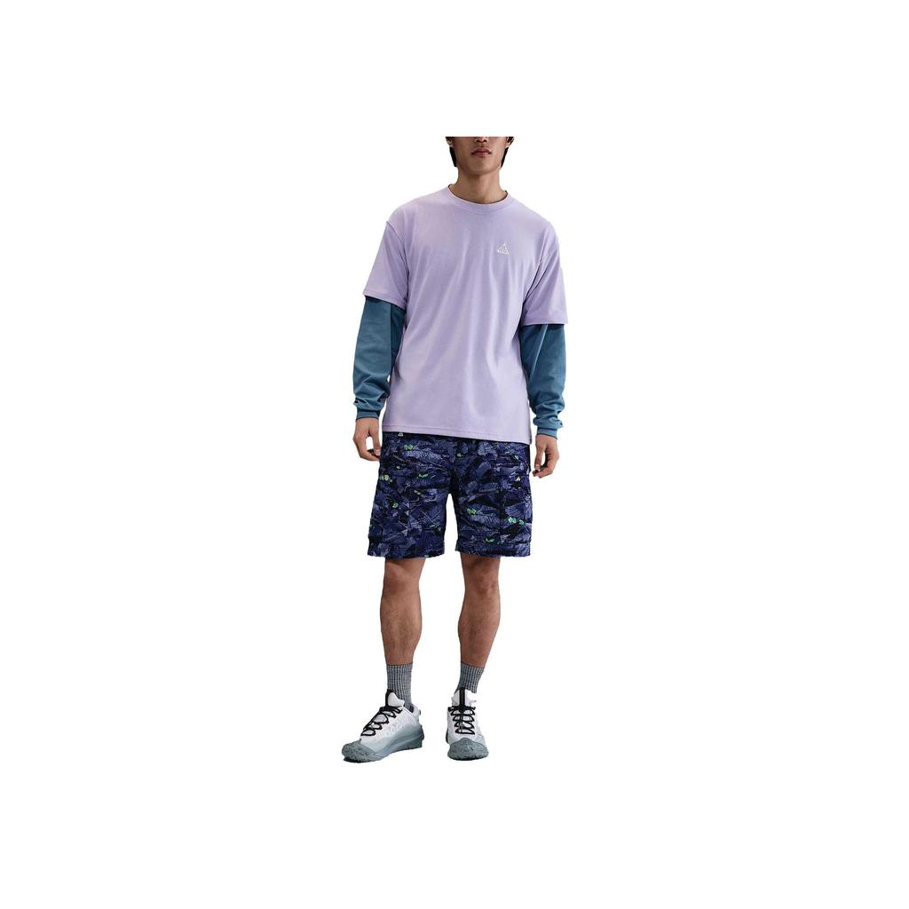 Nike ACG Max 90 Comfortable Fashion Simple Versatile Solid Color Short Sleeve T-Shirt Men Tops Light-Purple HJ0799-515