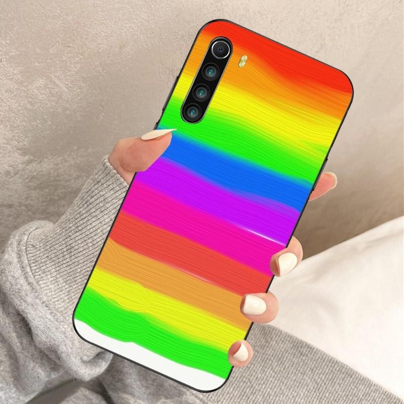 Красочный чехол для телефона с радужным рисунком для Xiaomi Redmi Note 11 10 9T 8 7 Pro Redmi 10 9 9A 9C 8 7 6, мягкий черный чехол для телефона