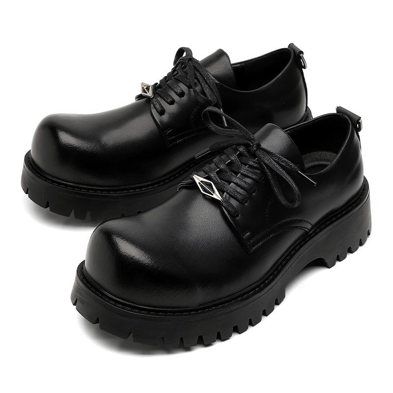 Кожаные туфли мужские британские туфли на платформе повседневные туфли дерби мужские формальные деловые туфли для пожилых свадебные туфли с большой головой 1030-A