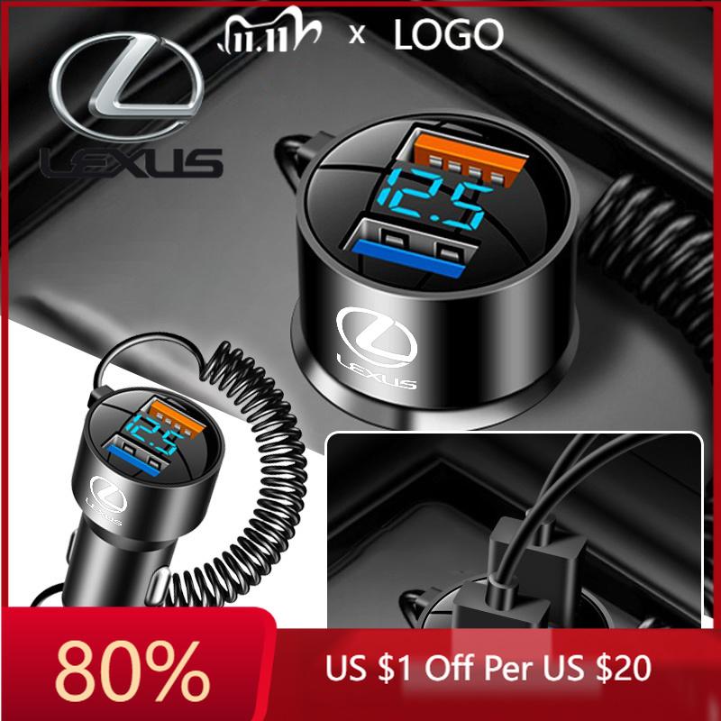 2026 Hot Interior Stickers Car Interior 3 In 1 Fast Charger USB Data Cable Accessories For Lexus ES RX NX LS UX LM LX GX LC RZ I