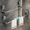 Retractable Suction Cup Towel Bar Bathroom Sturdy Wall Mounted Towel Bar Holders for Shower Bathroom Towl Storage Supplies