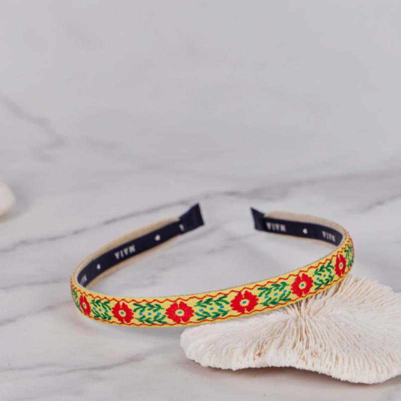 Ободок для волос MAIA с цветочной лозой (Выберите 2) - желтый