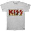 KISS Винтажная Классическая Логотип Тонкий Покрой Футболка Большая Серая Унисекс Футболка