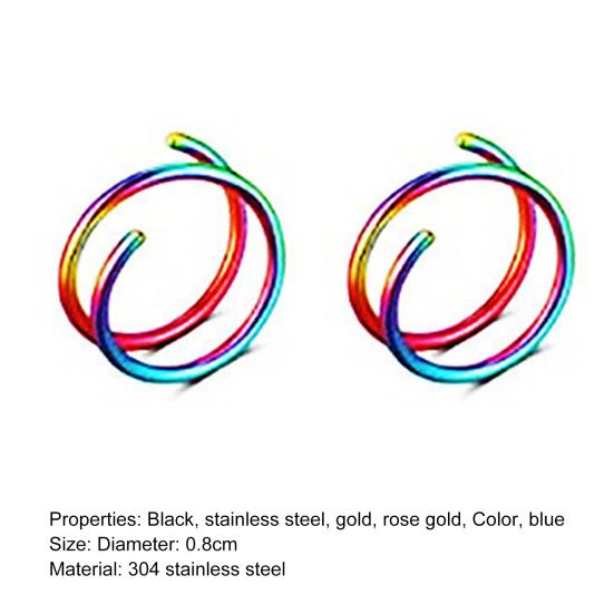 2 шт. Кольцо в нос Привлекательное Устойчивое к коррозии Нержавеющая сталь Стильный пирсинг Кольцо в нос Декор Женские украшения для женщин