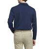 Men's Adidas 3 Stripes Golf Clothing Men's University Marine Blue/University Green Polo Collar Moderate