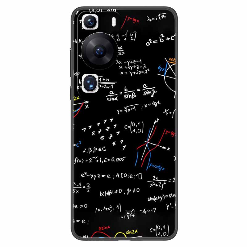 Мягкий чехол для Huawei P60 Pro Защитный TPU Черный Силиконовый Чехол для Huawei P60 P 60 Чехлы для Телефона P60Pro 6.67'' Модный Корпус