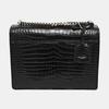 [Pre-Owned] Saint Laurent Sunset Croc Effect Shoulder Bag 'Black' - Very Good #UV8BQE
