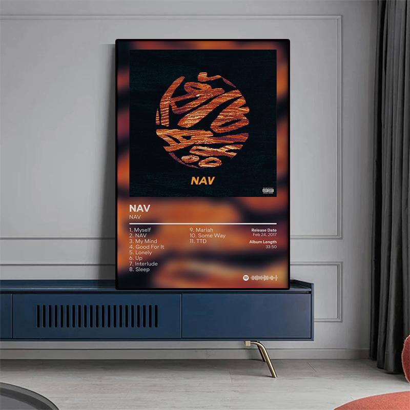 Поп-рэп-музыка, обложка альбома, художник, NAV, постер, эстетический рэпер, хип-хоп, рок, добрые намерения, холст, настенное искусство, домашний декор для комнаты