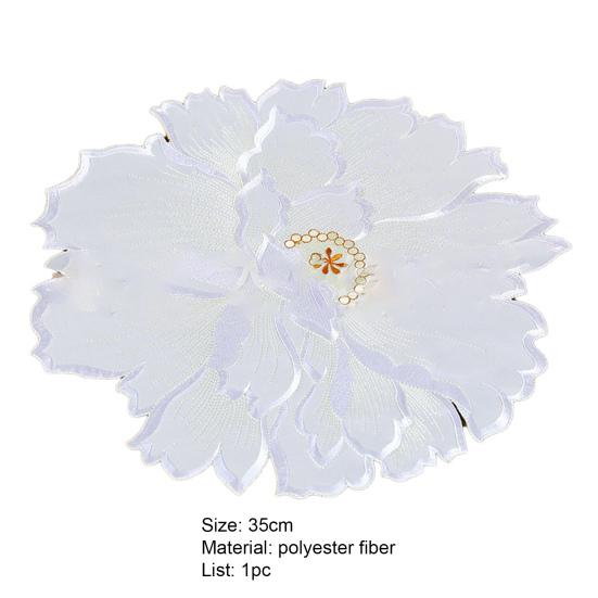 Yousheng Красивая подставка для столовых приборов в форме цветка Изысканная тонкая текстура полиэстеровый обеденный коврик для дома