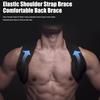 Тяжелые плечевые ремни для силовых тренировок, регулируемая поддержка осанки, унисекс, эластичные