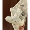 Thick-soled Little White Shoes Women's 2025 New Autumn Popular Versatile Girls Soft-soled Printed Casual Board Shoes with Skirts