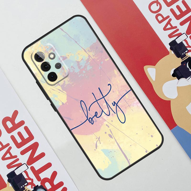 Personalised name wotercolour rainbow Phone Case For Samsung Galaxy A53 A33 A23 A13 A52 A32 A22 A12 A51 A71 A14 A24 A34 A54 A21S
