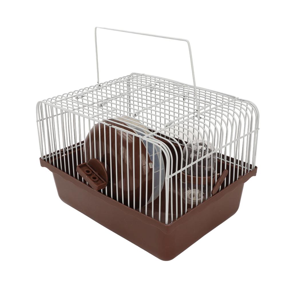 Hamster Cage Breathable Portable Small Animal House with Water Bottle Bowl Running Wheel for Guinea
