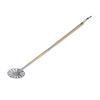 9 Inch Pizza Turning Peel Lightweight Stainless Steel Perforated Pizza Peel Metal Pizza Turner Peel with 2 Wooden Long