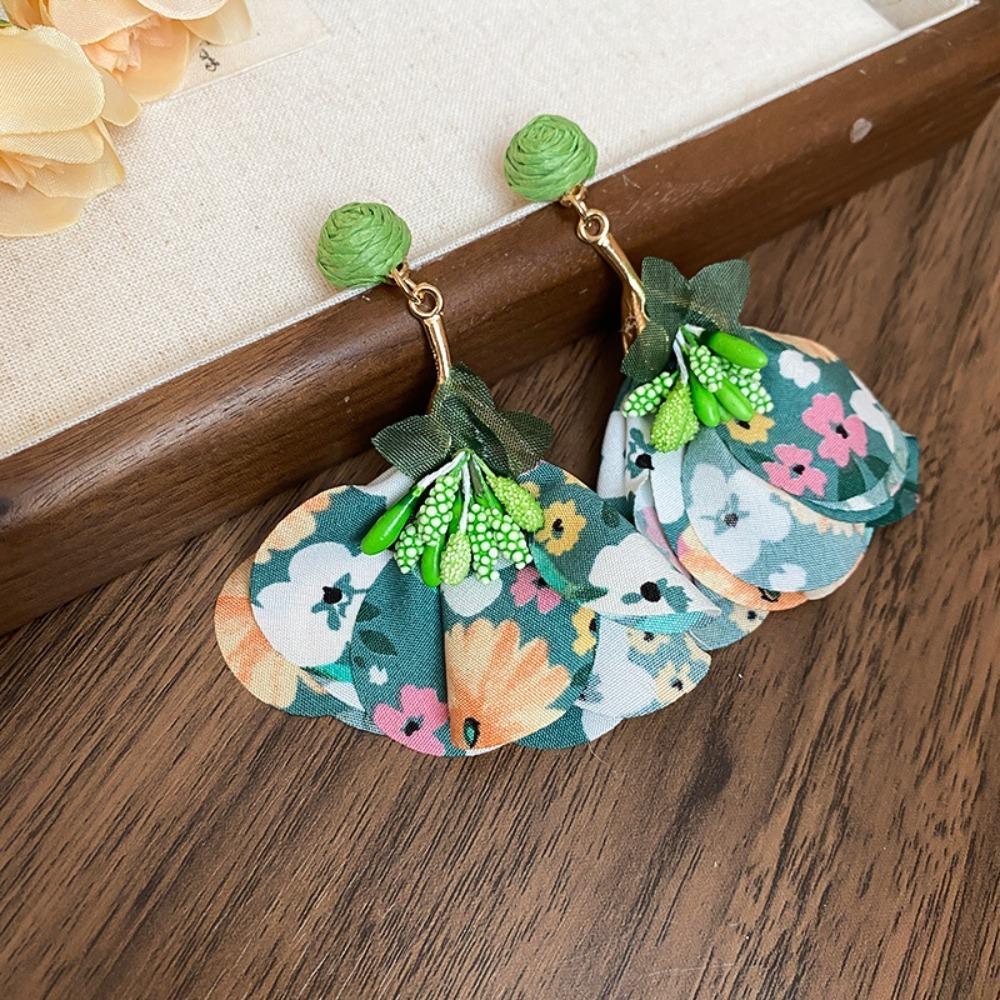 Tassel Beach Earrings Sweet Petals Stud Earrings Romantic Flower Dangle Earrings  Gift