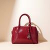 Spring Bowling Bag Red Wedding Bag One-Shoulder Crossbody Bag Women's Hand-Tool Boston Bag Handbag