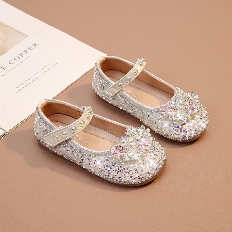 Princess Crystal Soft Sole Shoes for Girls Spring Toddler Baby Girl Dress Shoes
