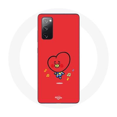 Coque Pour Samsung Galaxy S20 FE BTS Bangtan Garçons BT21 TATA V Fond Rouge