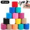 6Pcs Disposable Binding Tape Tattoo Self Adhesive Elastic Bandage Handle Sport Wrap Bandage Tape Tattoo Equipment