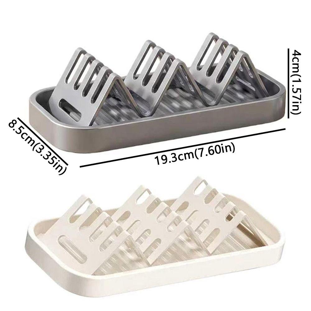 Waterproof Bathroom Soap Dish Self Draining Kitchen Storage Holder W-Shaped Soap Rack Restaurant
