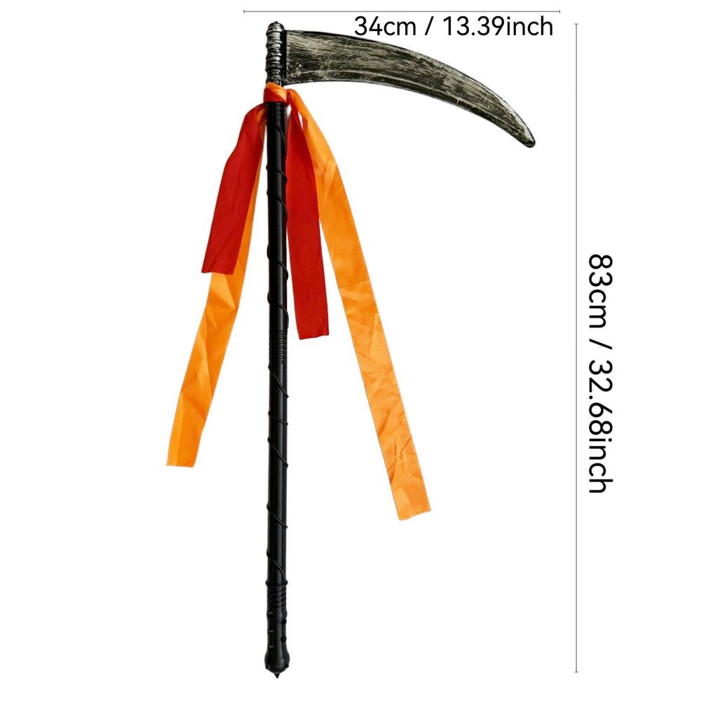 Devil Sickles Pitchfork Handle Plastic Pitchfork Halloween Cosplay Accessory Party Decoration Supplies Festival Props