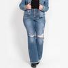 Женские рваные джинсы облегающие с высокой талией карманами женские эластичные синие джинсовые брюки леди Y2K летние с дырками