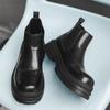 Новые осенне-зимние ботинки Chelsea Martin мужские высокие в британском стиле на толстой подошве с эффектом увеличения высоты, бархатные короткие ботинки 14402-J