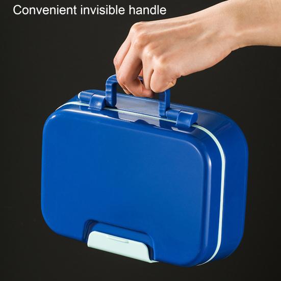 Ланч-бокс Bento с чашкой для соуса, вилкой, ложкой, контейнером для ланча с 3 отделениями, контейнерами для закусок без содержания бисфенола А, подходящими для детей, для девочек и мальчиков