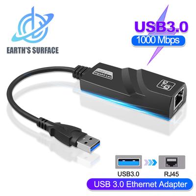 Кабель-адаптер USB3.0 к RJ45 Lan Ethernet для сети 1000 Мбит/с 100 Мбит/с RTL8153 Кабели для преобразования сети для Macbook Ноутбука Win10 11
