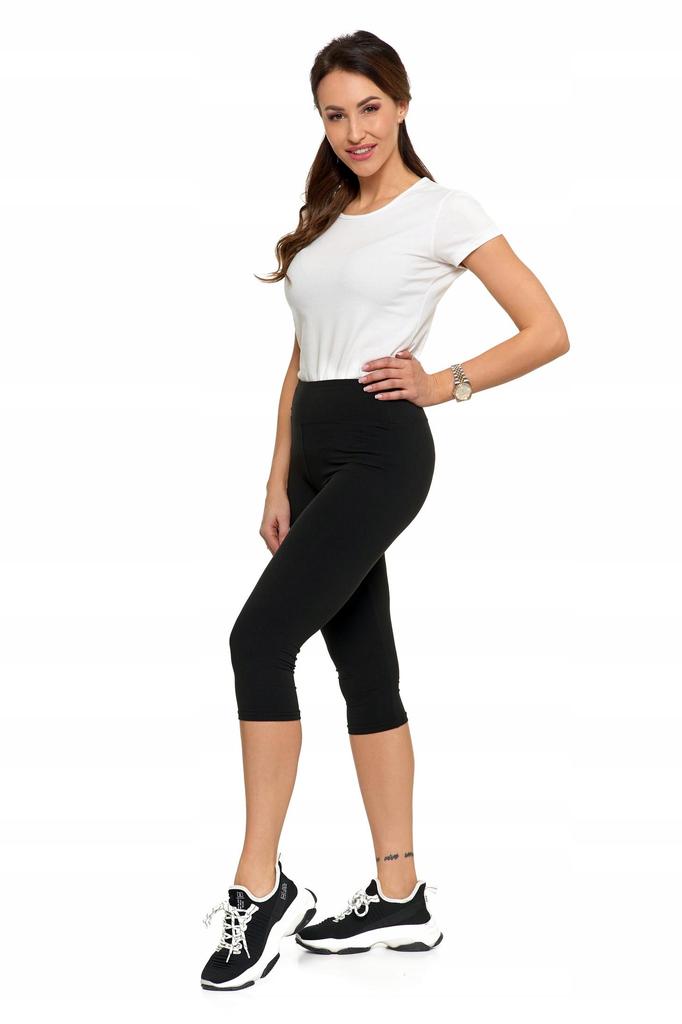 Women's Sports Leggings 3/4 Classic Fit Peach Touch MORAJ S/M black