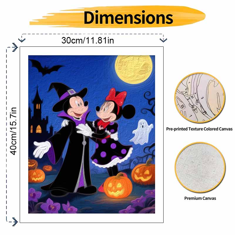 Disney Хэллоуин цифровой набор для масляной живописи ручной работы DIY домашние украшения