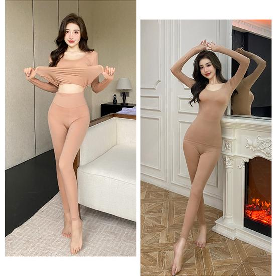 Ультратонкое термобелье с постоянной температурой 37 ℃, одежда для ухода за кожей, весенне-осенняя женская одежда, костюм, одежда для ухода за кожей с гиалуроновой кислотой