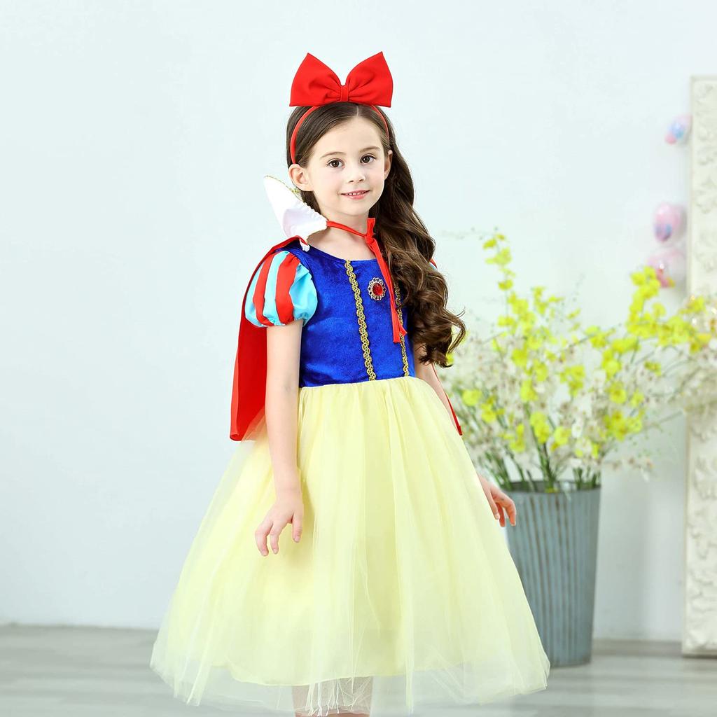 Princess Dress Cosplay Costume Set with Deluxe Accessories Blue x Yellow NT5252 [CREDIBLE] Children's - (120cm)