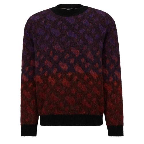 Boss Mens Geometric Regular Jumper