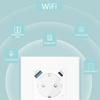 Умная настенная розетка Tuya Type-C WiFi с монитором энергопотребления, USB, EU вилка, управление через приложение, беспроводное дистанционное управление, работа с Alexa, Google Home