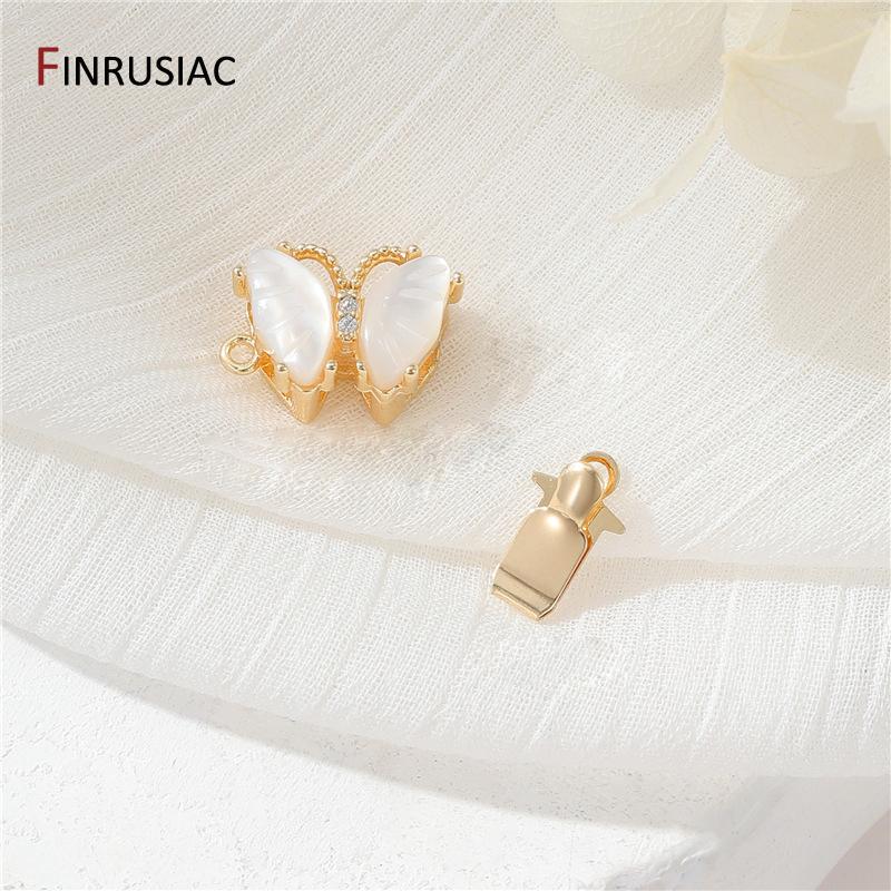 Латунные застежки-слитки с покрытием 14K золотом для изготовления ювелирных изделий, Застежки-соединители для колье и браслетов, Аксессуары для DIY-украшений