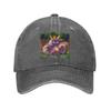 Spyro Pattern Denim Fabric Cap Casual Baseball Caps Adjustable Hat Summer Unisex Baseball Hats