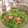 1PC Monkey Grass Office Round Area Rug,  Mat Suitable ForOffice, Under Office Chairs Bedroom Living Room Home Decor, Room Deco