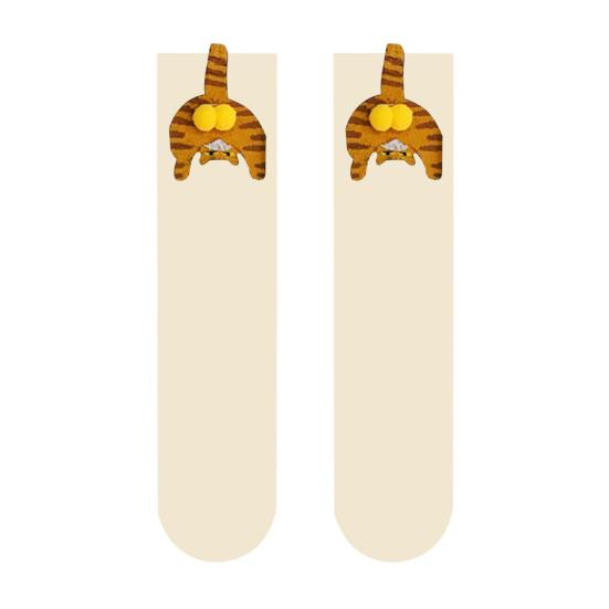 Cute Cat Socks with Balls 3D Fuzzy Balls Novelty Funny Animal Socks Women's Soft Cotton Crew Socks for Cat Lovers Christmas Birthday Gifts