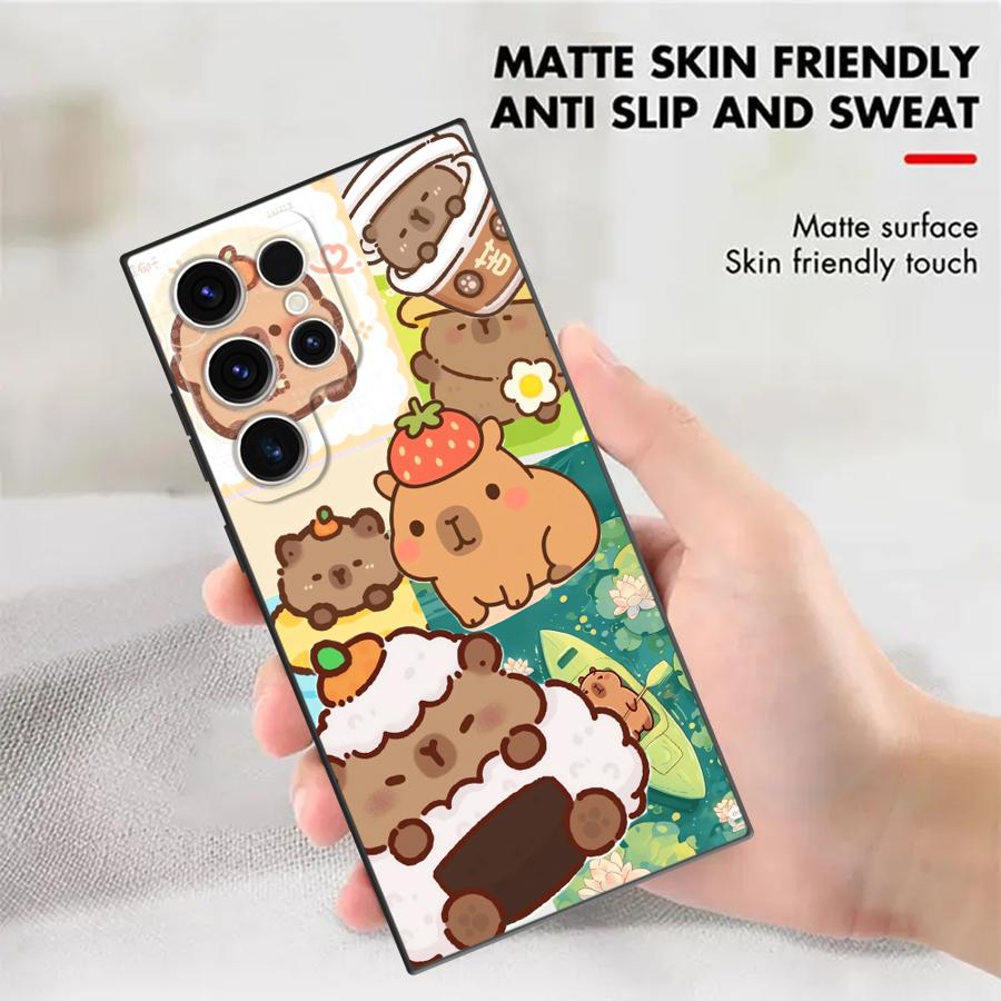 Милый чехол-капибара для Samsung Galaxy S26 S23 S25 Ultra S24 Plus S21 FE S20 S10 S9 Note 20 Ultra 8 9 10 Funda Чехол для телефона