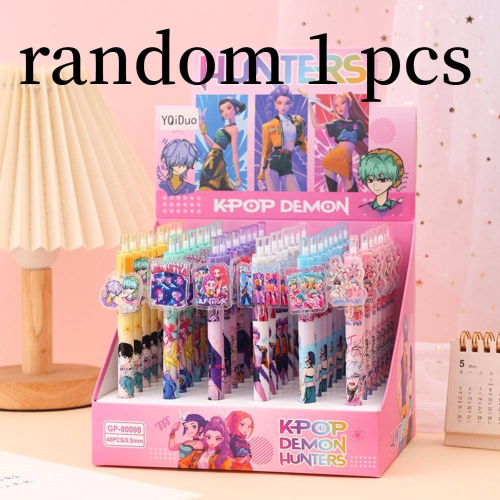 Anime K-pop Demonl Hunter Gel Pen Cute Ballpoint Pen Quick-Drying Smooth Writing Student Office Supplies Stationery Holiday Gift