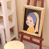 Scene Model Retro Frame Dolls Accessories Miniature Pictures Dollhouse Oil Painting Wall Mural