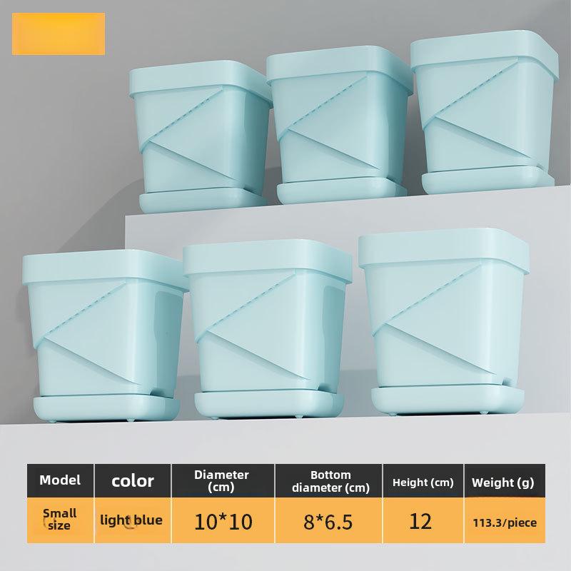 Прочные дышащие пластиковые квадратные цветочные горшки для дома и офиса