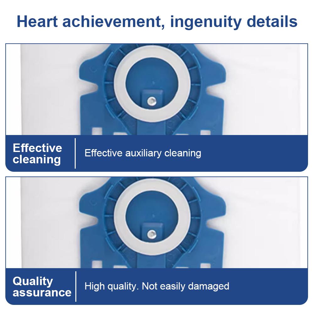 8 Pack Replacement Vacuum Bags Effective Dust Filtration Compatible with Miele/Fjn/GN Hyclean 3D