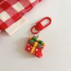 1PC Cartoon Shape Xmas Key Rings For Friends Key Holders Holiday Bag Pendants Part Resin Gifts Multiple Options Available